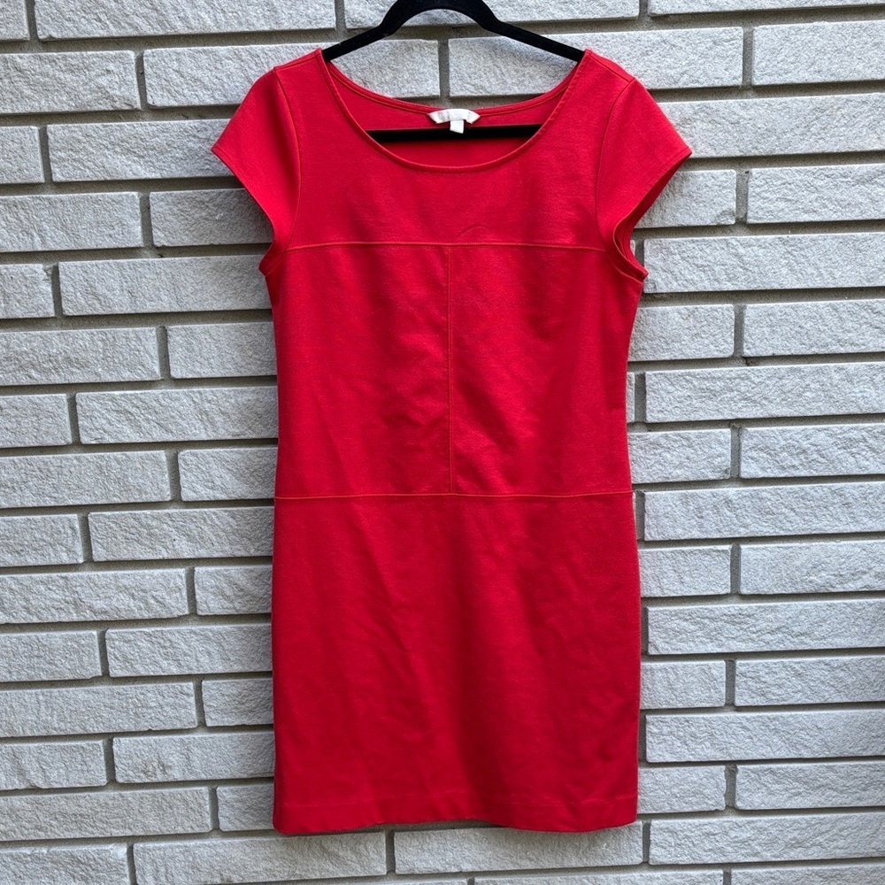 Banana Republic Factory Red Cap Sleeve Mini Dress Sz M
